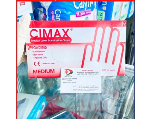 [CHÍNH HÃNG] Găng tay y tế CIMAX Malaysia có bột size S, M